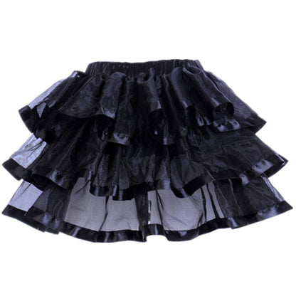 maoxiangshop Elastic Petticoat Gothic Women Skirt Petticoat Burlesque Mesh Sexy Micro Mini Tutu Skirt Ladies Performance Steampunk Skirts