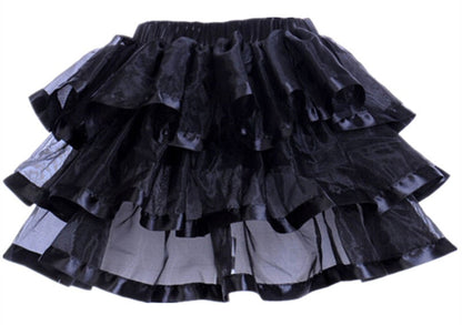 maoxiangshop Elastic Petticoat Gothic Women Skirt Petticoat Burlesque Mesh Sexy Micro Mini Tutu Skirt Ladies Performance Steampunk Skirts
