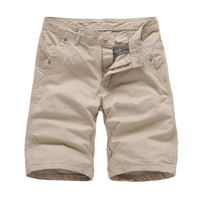 maoxiangshop Brand New Mens Cargo Shorts High Quality Black Short Pants Men Cotton Solid Casual Beach Shorts Men Summer Bottom