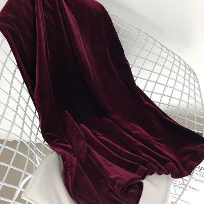 maoxiangshop  -  Women's Elastic Velvet Maxi Skirt, High Waist, Long, Maxi, Straight, Customer Made, Winter, New, XS-10XL