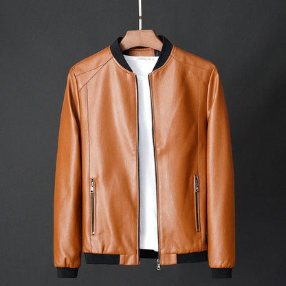 maoxiangshop Leather Jacket Bomber Motorcycle Jacket Men Biker PU Baseball Jacket Plus Size 7XL Fashion Causal Jaqueta Masculino