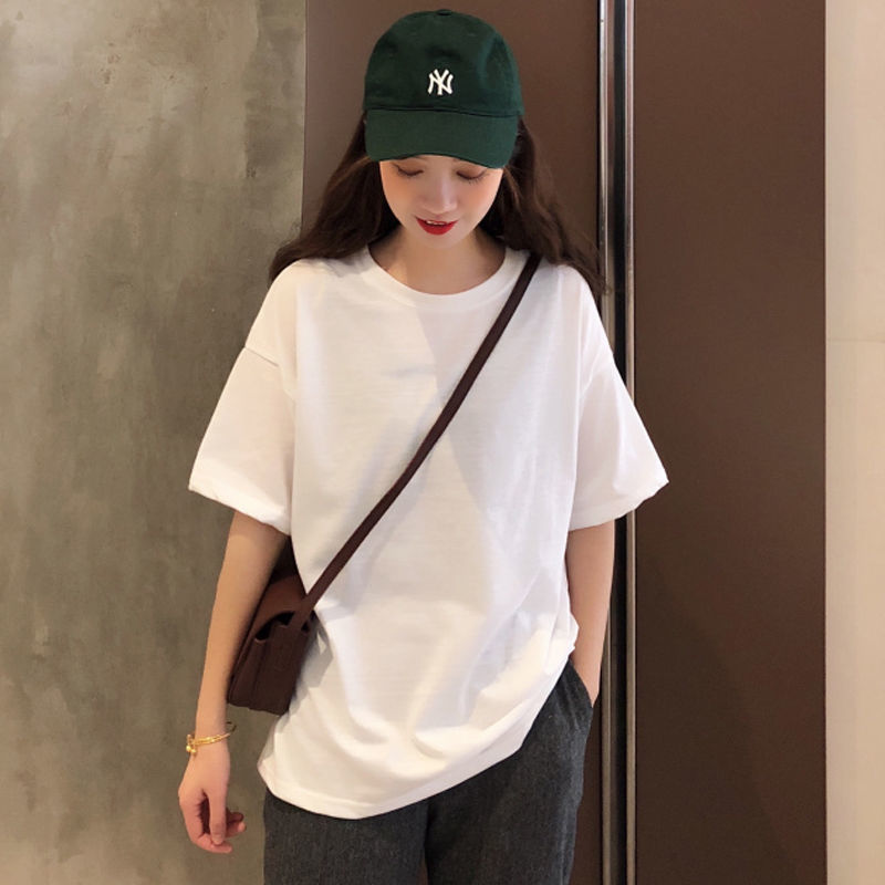 maoxiangshop Striped T-shirts Women Rainbow Japanese Style Kawaii Pink Loose Leisure BF Harajuku College Students Female Top Lady Comfortable