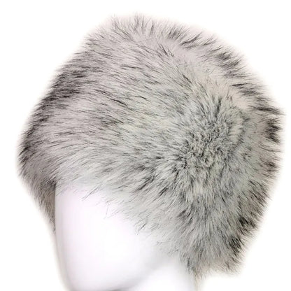 maoxiangshop Russian Hat for Women Faux Fox Fur Hat Winter Female Outdoor Warm Beanie Fluffy Hat Snow Bucket Cap 5 Colors Ushanka Fashion