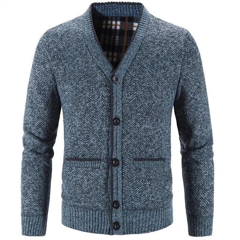 maoxiangshop New Sweaters Coats Men Winter Thicker Knitted Cardigan Sweatercoats Slim Fit Mens Knit Warm Sweater Jackets Men Knit Clothes