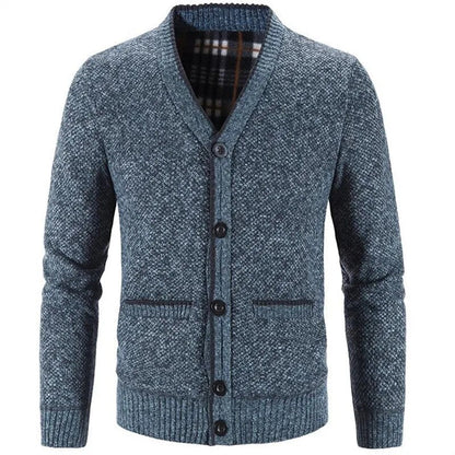 maoxiangshop New Sweaters Coats Men Winter Thicker Knitted Cardigan Sweatercoats Slim Fit Mens Knit Warm Sweater Jackets Men Knit Clothes