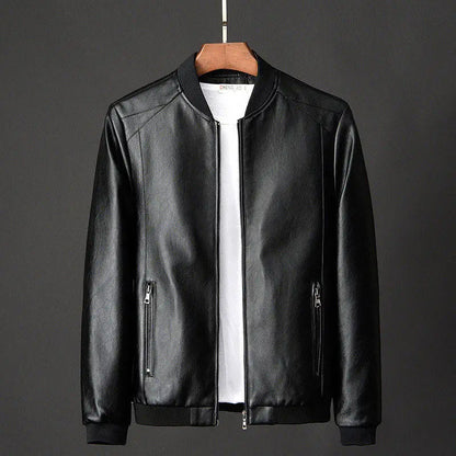 maoxiangshop Leather Jacket Bomber Motorcycle Jacket Men Biker PU Baseball Jacket Plus Size 7XL Fashion Causal Jaqueta Masculino