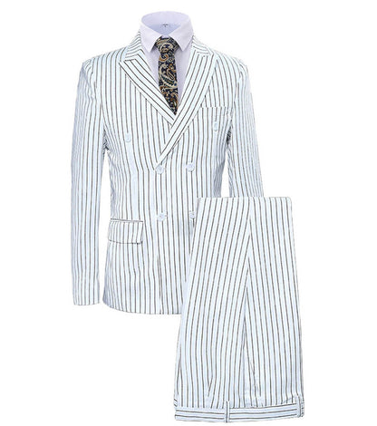 maoxiangshop Olive Green Men's Suit 2 Pieces Pinstripe Notched Lapel Tuxedos Groomman For Wedding New Burgundy,BLACK（blazer+pants）