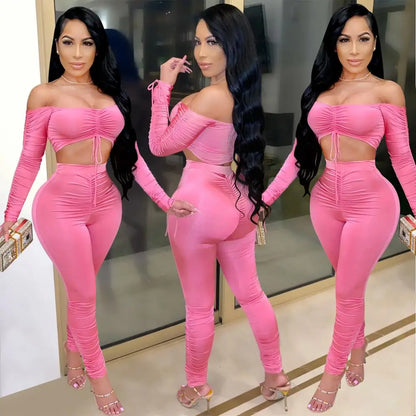 maoxiangshop two piece set tracksuit women 2 piece sets womens outfits crop top stacked leggings fall clothes two pieces outfits