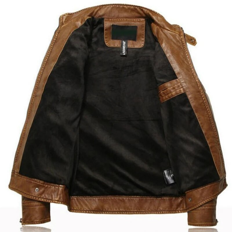 maoxiangshop Mens Leather Jackets Autumn Winter Male Classic Motorcycle High Quality PU Leather Jacket Casual Jaqueta De Couro Masculin 5XL