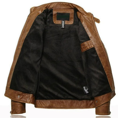 maoxiangshop Mens Leather Jackets Autumn Winter Male Classic Motorcycle High Quality PU Leather Jacket Casual Jaqueta De Couro Masculin 5XL