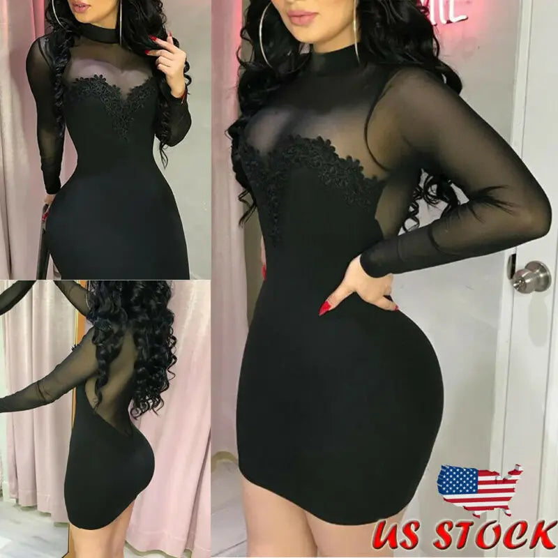 maoxiangshop Sexy Bandage Autumn Women Bodycon Sheath Dress Sexy Red Knitted Cotton Long Sleeve Spring Dress Casual Black Party Dresses