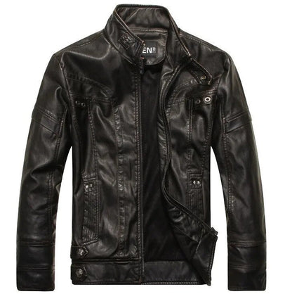 maoxiangshop Mens Leather Jackets Autumn Winter Male Classic Motorcycle High Quality PU Leather Jacket Casual Jaqueta De Couro Masculin 5XL
