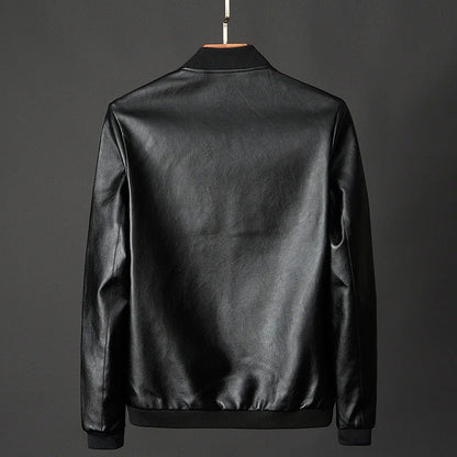 maoxiangshop Leather Jacket Bomber Motorcycle Jacket Men Biker PU Baseball Jacket Plus Size 7XL Fashion Causal Jaqueta Masculino