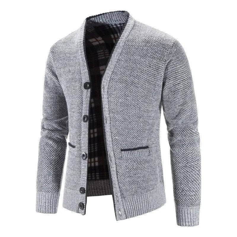 maoxiangshop New Sweaters Coats Men Winter Thicker Knitted Cardigan Sweatercoats Slim Fit Mens Knit Warm Sweater Jackets Men Knit Clothes