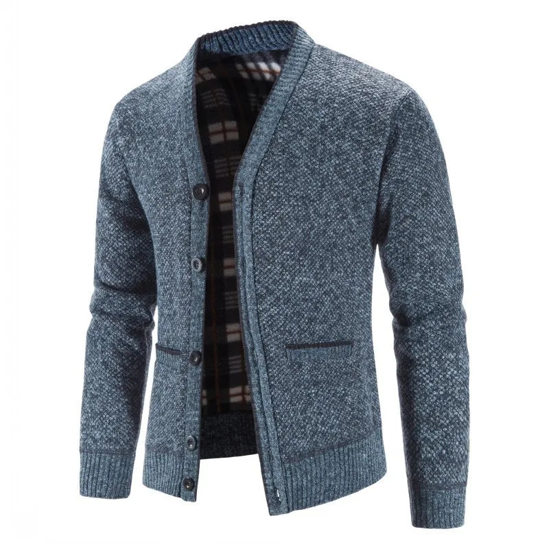 maoxiangshop New Sweaters Coats Men Winter Thicker Knitted Cardigan Sweatercoats Slim Fit Mens Knit Warm Sweater Jackets Men Knit Clothes