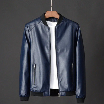 maoxiangshop Leather Jacket Bomber Motorcycle Jacket Men Biker PU Baseball Jacket Plus Size 7XL Fashion Causal Jaqueta Masculino