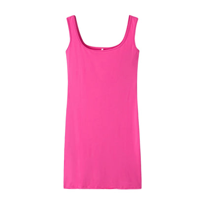 maoxiangshop Summer New Women's Solid Color Strap Casual Dress