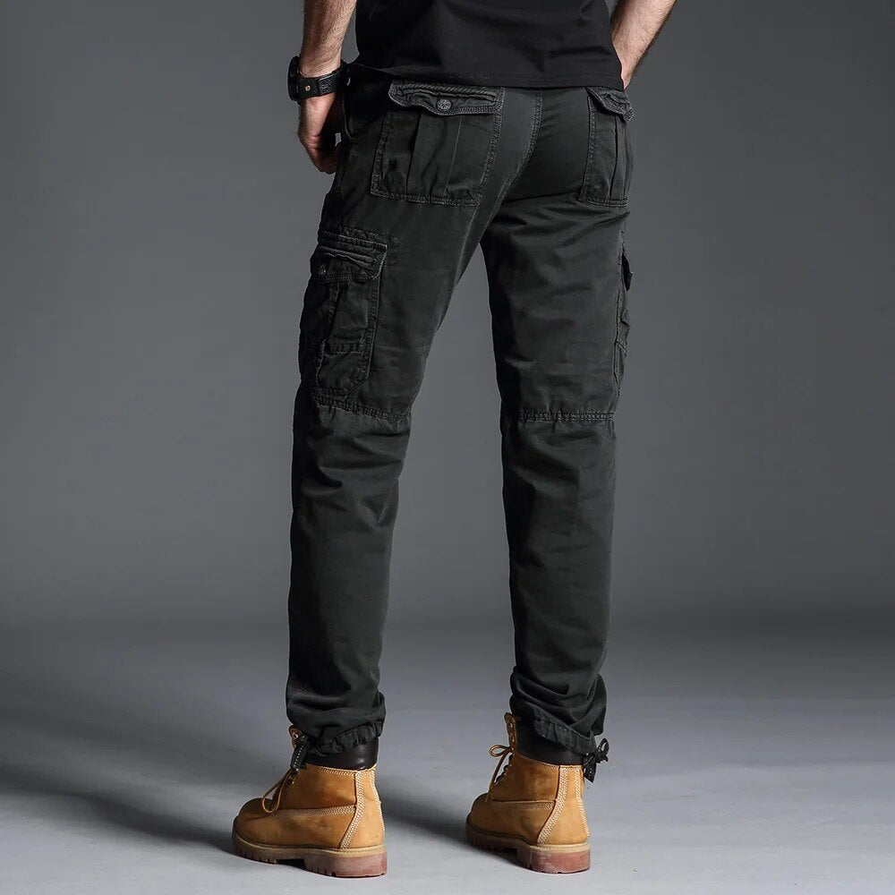 maoxiangshop High Quality Mens Cargo Pants Casual Fashion Jogger Pants Sweatpants Plus Size 40