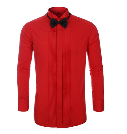 maoxiangshop Fashion Groom Tuxedos Shirts Best Man Groomsmen White Black Red Men Wedding Shirts Formal Occasion Men Shirts Wingtip Collar