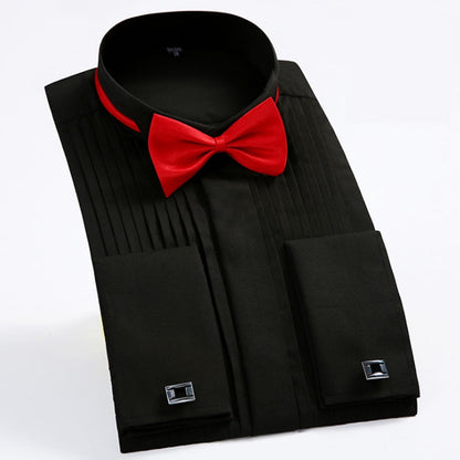 maoxiangshop Fashion Groom Tuxedos Shirts Best Man Groomsmen White Black Red Men Wedding Shirts Formal Occasion Men Shirts Wingtip Collar