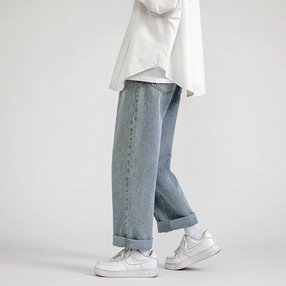 maoxiangshop Men's Jeans Pants Trousers for Men Jean Spring Denim Mens Man Male Trendyol Streetwear Korean Fashion Men Boys Large Flare Sale