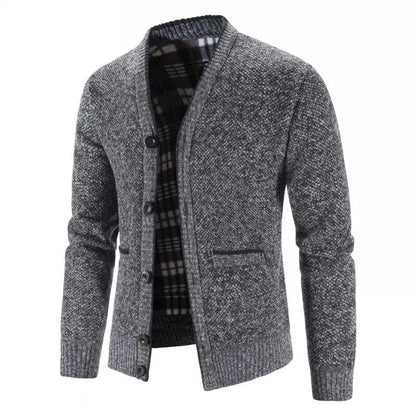 maoxiangshop New Sweaters Coats Men Winter Thicker Knitted Cardigan Sweatercoats Slim Fit Mens Knit Warm Sweater Jackets Men Knit Clothes