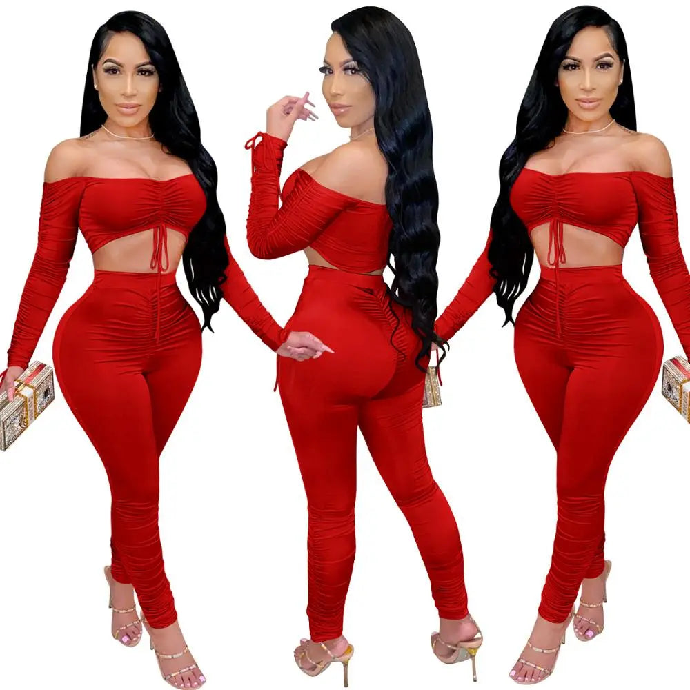 maoxiangshop two piece set tracksuit women 2 piece sets womens outfits crop top stacked leggings fall clothes two pieces outfits