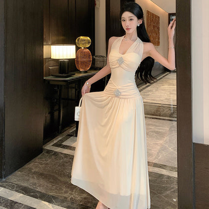 Neck sling body dress sexy halter fairy dress bohemian xishuangbanna vacation dress
