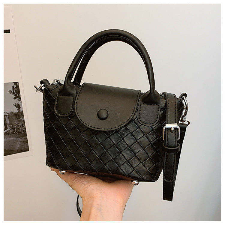 MAOXIANGSHOP 2025 Early autumn new imitation woven women's bags, dumpling bags, high-end textured handbags, versatile single shoulder messenger bags, New explosion