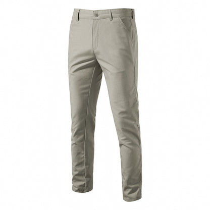 MAOXIANGSHOP 2025 Autumn new men's cotton and linen casual pants breathable straight teen solid color versatile men's trousers