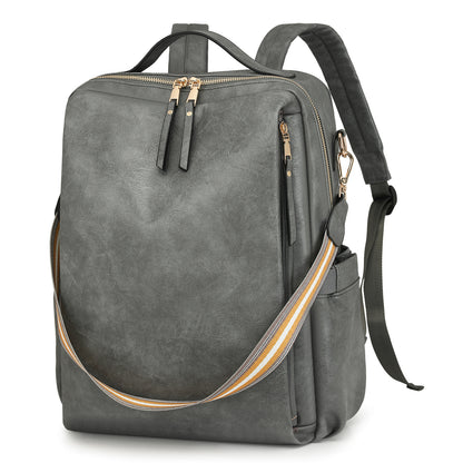 MAOXIANGSHOP 2025 New women's business bag computer bag multi-function backpack PU fashion women's bag travel function backpack