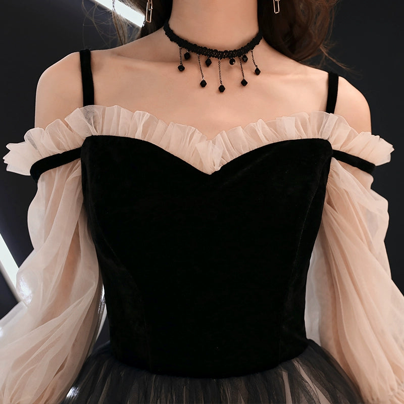 Black small evening dress skirt women can usually wear high-end texture long host high-end atmosphere elegant host