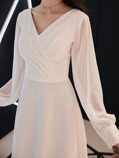 White evening dress dress women's simple and generous banquet noble and elegant long temperament socialite birthday party dress