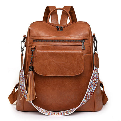 MAOXIANGSHOP 2025 new backpack women's large-capacity retro dual-purpose shoulder messenger bag casual women's backpack