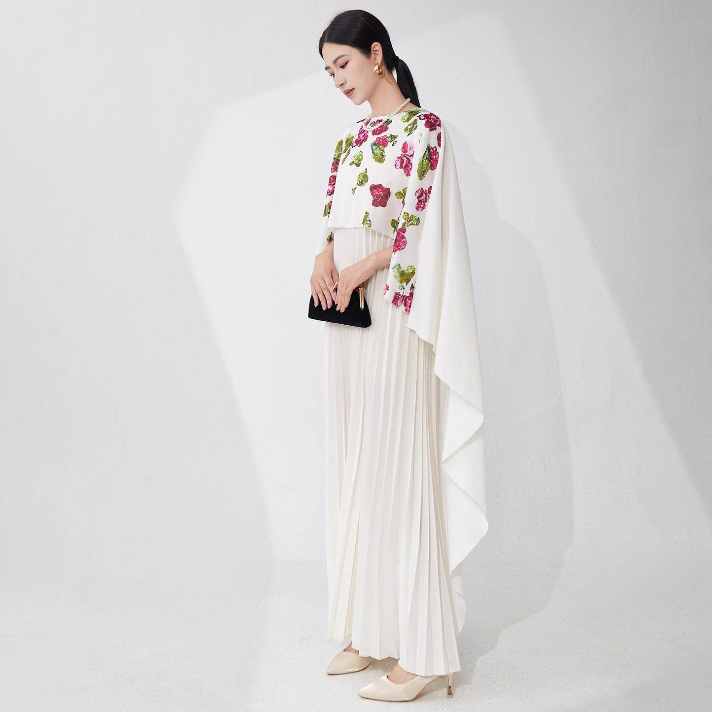 new women's clothing long dress summer high-quality temperament printing loose large-size irregular skirt