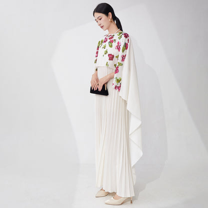 new women's clothing long dress summer high-quality temperament printing loose large-size irregular skirt