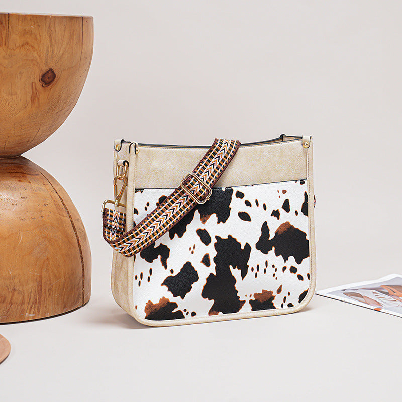 MAOXIANGSHOP Hot trade women's bag popular new 2025 fashion women's bag shoulder messenger bag leopard print large-capacity bucket bag women