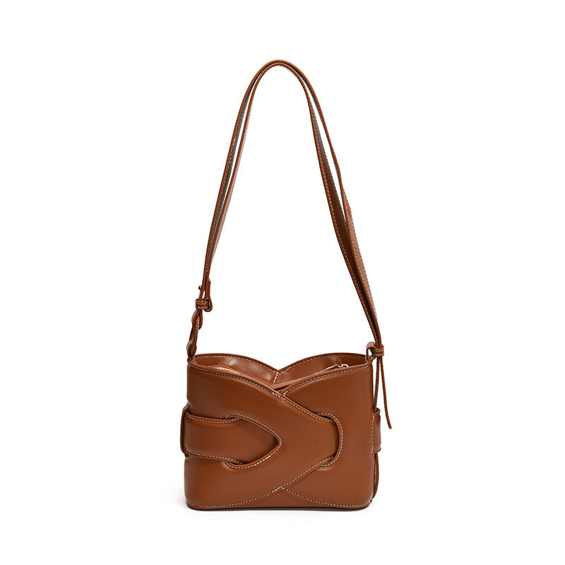 MAOXIANGSHOP 2025 High-end fashion women's bag popular new creative personalized shoulder bag geometric design niche trend oblique span bag