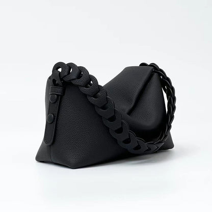 2025 The first layer of cowhide underarm bag women's new niche versatile single shoulder diagonal span handbag simple fashion temperament pillow bag