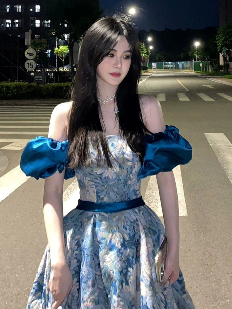 High-end evening dress women's high-end sense birthday party temperament princess dress graduation ceremony bar mitzvah dress art test
