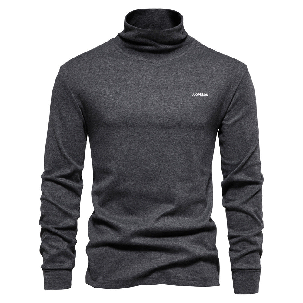 MAOXIANGSHOP 2025 Cross-border new popular autumn texture men's top casual men's bottoming shirt 2025 skin-friendly and breathable wholesale