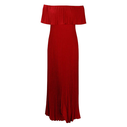 2025 D257 popular summer new women's clothing  New sexy off-the-shoulder chest wrap pleated party 2025 dress
