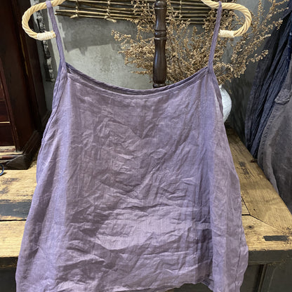 2025 22/6 small main sling, summer literary and retro ramie light and thin inner with short multi-color sling