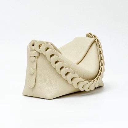 2025 The first layer of cowhide underarm bag women's new niche versatile single shoulder diagonal span handbag simple fashion temperament pillow bag
