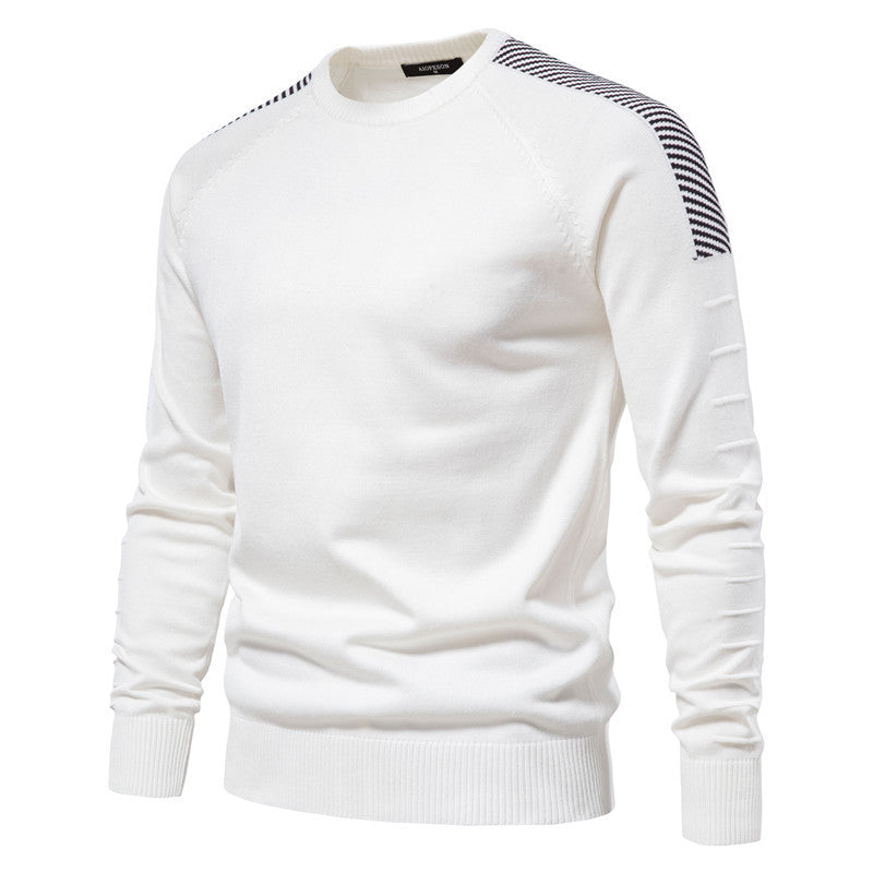 MAOXIANGSHOP 2025 Knitted sweater men's  spring and autumn new sweater men's Japanese crew neck large size trendy men's sweater large size top