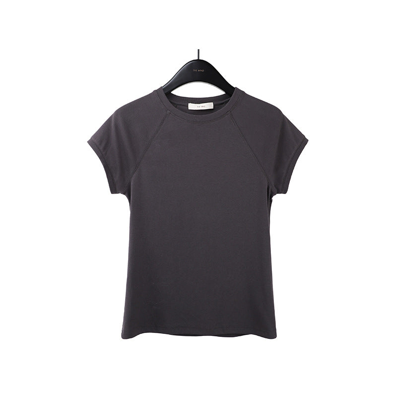 2025 [7 colors optional] Crew neck net version short-sleeved T-shirt women's 2025 spring and summer new Korean version casual versatile top T026