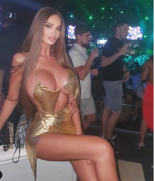 2025 LH4219  hot-selling sexy rhinestone inlaid diamond cloth fashion neck halter top vest skirt skirt