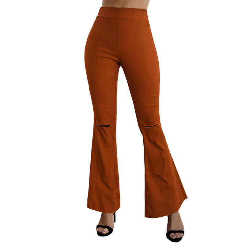 maoxiangshop country concert outfit Autumn European Style Ripped Jeans Women's 2024 New High Waist Loose Beggar Wide Leg Trousers