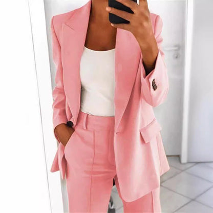 maoxiangshop-shop chuc 2024 Women's New Fashion High-End Slim Lapel Cardigan Temperament Suit Jacket Suit Women