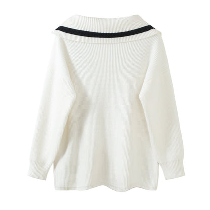 maoxiangshop pirates vs sailors drees to impress Prohibited Sweater Coat Winter Thickened Navy Collar Fashionable Sweater